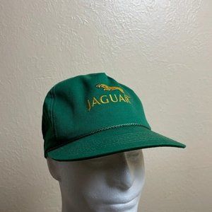 Vintage Green Jaguar Car K Products Hat Leather Strapback